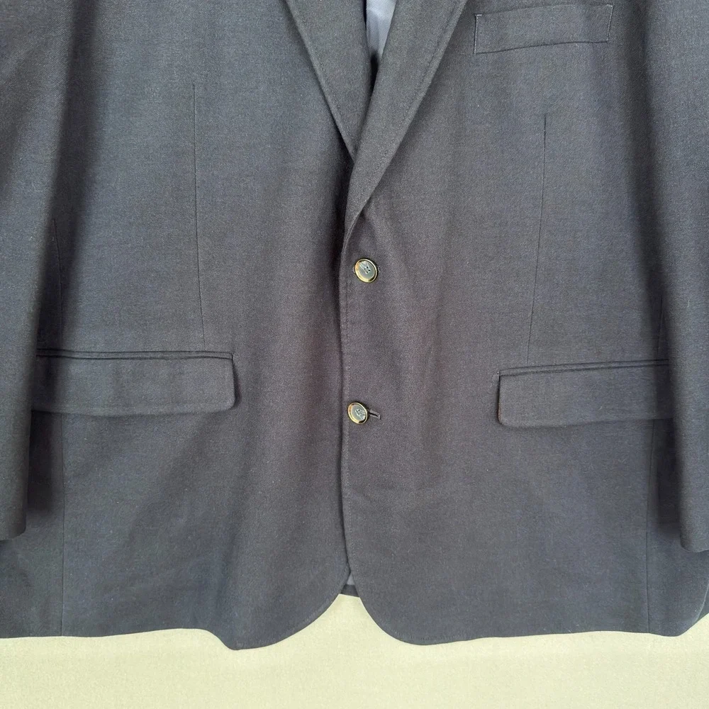 Oak Hill Men's Sport Coat Blazer Jacket 2XL 50/52 Two Button Navy‎ Blue